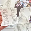 【26 PCS】Water Soluble Alphabet Floral Embroidery Pattern,peel and stick paper for ornaments
