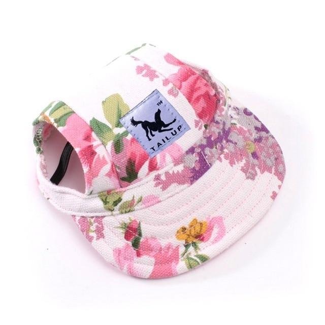 10 Colors Colorful Summer Canvas Puppy Hats with Ear Holes and Chin Strap