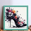 Black and Red High Heels Full Stamped Cross Stitch 11CT 3-Strand 40x40cm