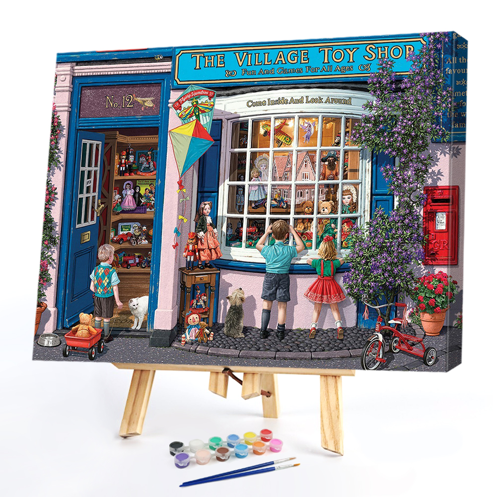 

50*40CM - Paint By Numbers - Street Stores, 501 Original