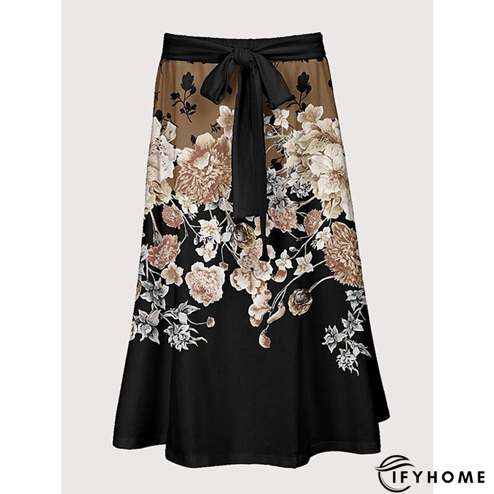 Women's Dress Set Casual Dress Two Piece Dress Daily Vacation Fashion Casual Lace up Ruched Maxi Dress V Neck Short Sleeve Floral Regular Fit Black Spring Summer S M L XL XXL | IFYHOME