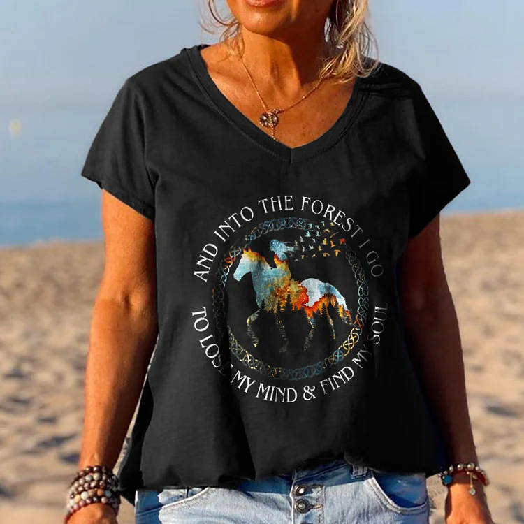 I Go To Lost My Mind & Find My Soul Riding Horse Graphic Tees