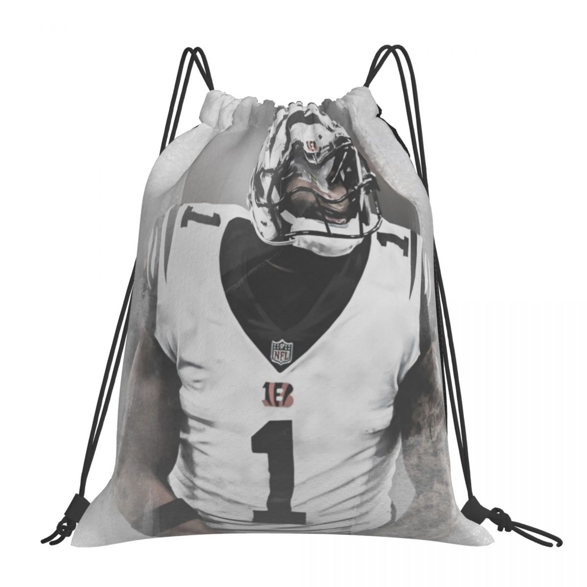 Cincinnati Bengals Ja'Marr Chase Foldable Sports Gym Drawstring Bag