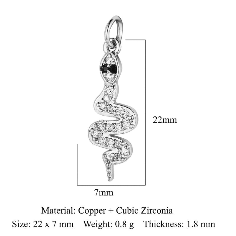 3 Pieces Copper Zircon 18K Gold Plated Dolphin Butterfly