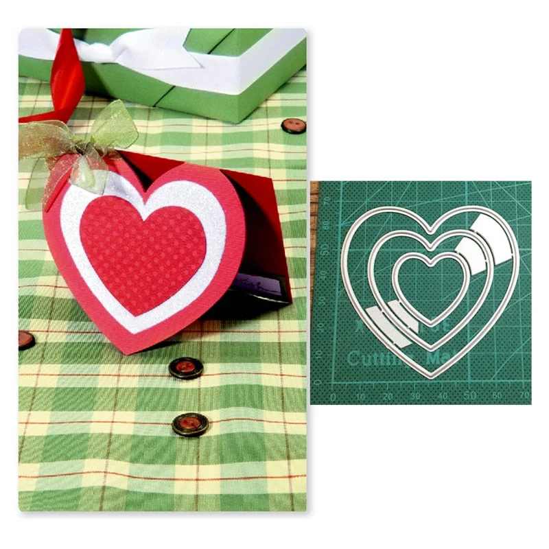 2021 New Craft Dies Heart Frame Metal Cutting Dies Cut Die Mold Decoration Scrapbook Dies Knife Mould Blade Punch Stencils Dies