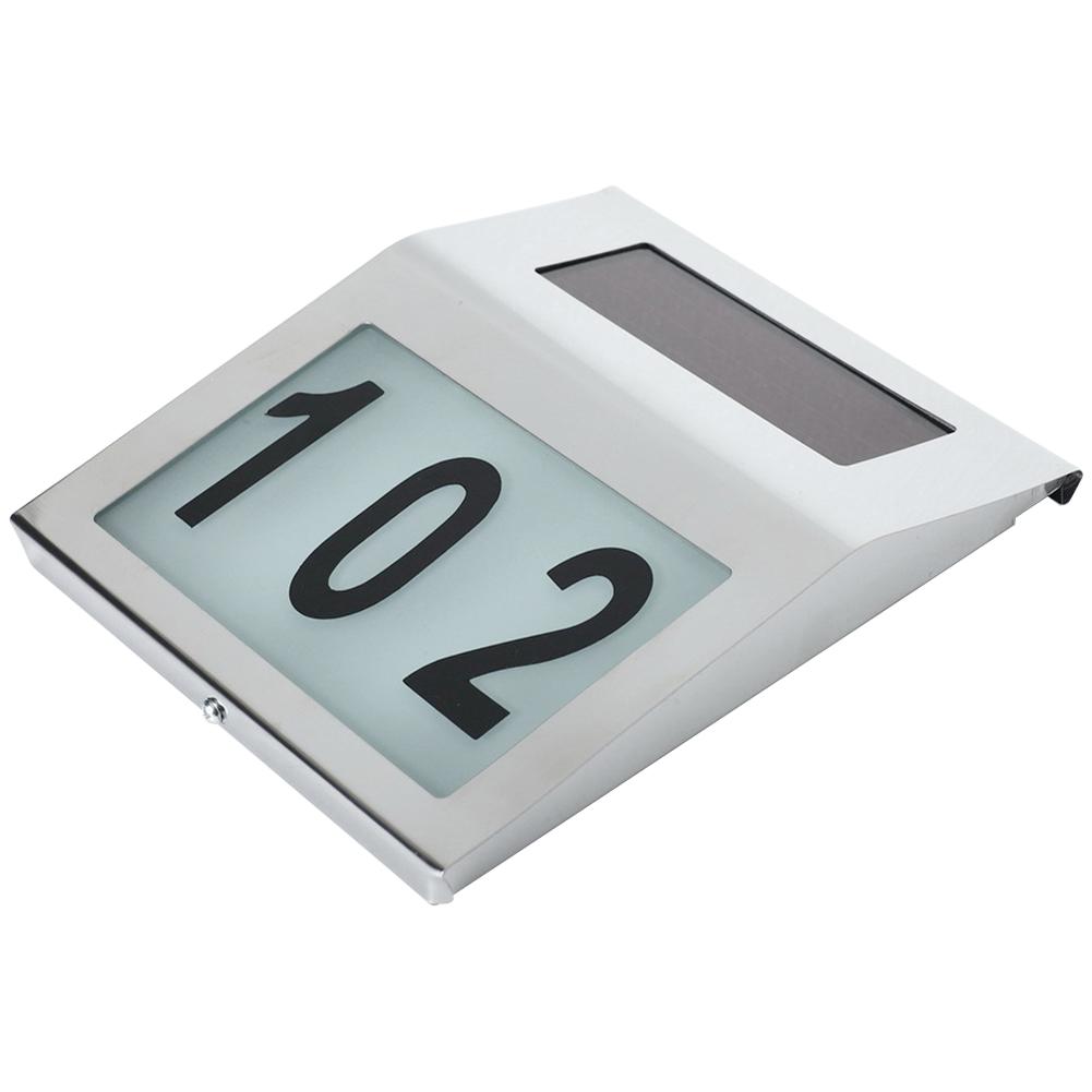 

2 LED Metal Solar Doorplate Number Wall Back, 501 Original