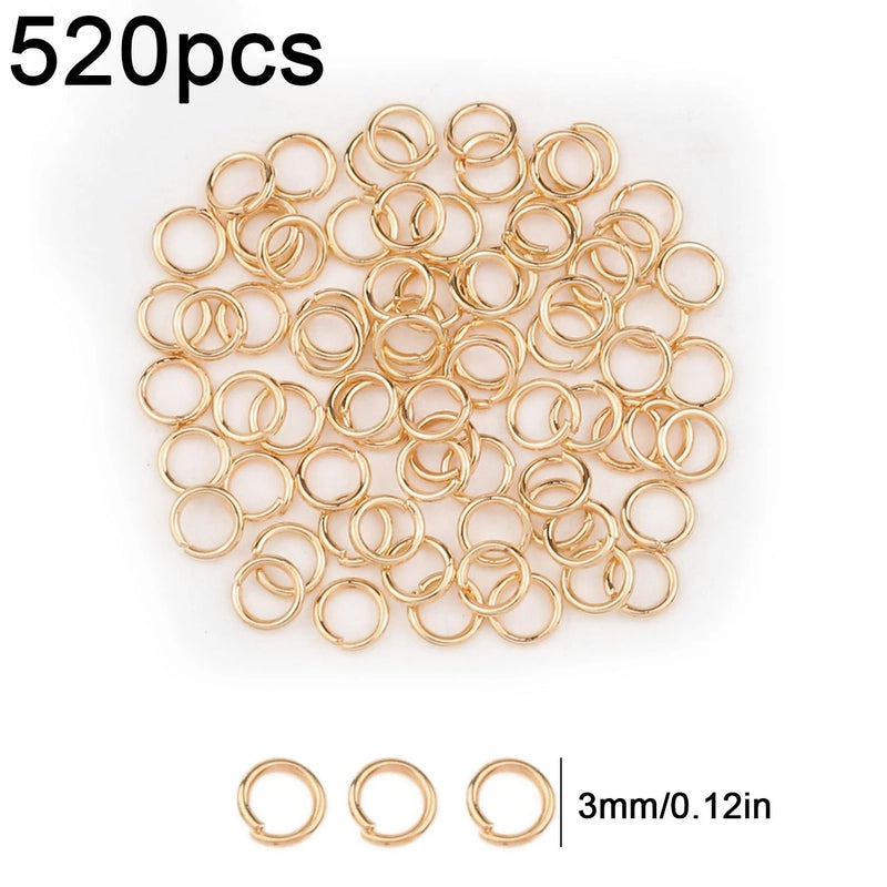 1 Set Diameter 3mm Diameter 4mm Diameter 5mm Alloy Solid Color Open Jump Rings Jewelry Accessories