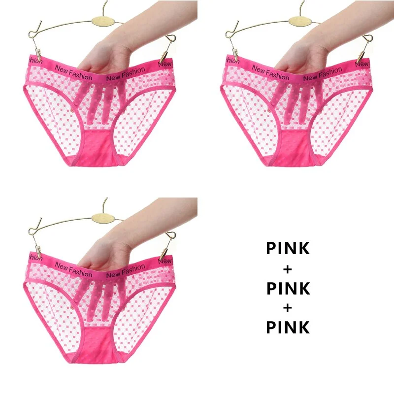 Meet'r 3Pcs/lot Seamless Panty Set Underwear Sexy Female Transparent Intimates Low-Rise Briefs Japanese G String Lingerie