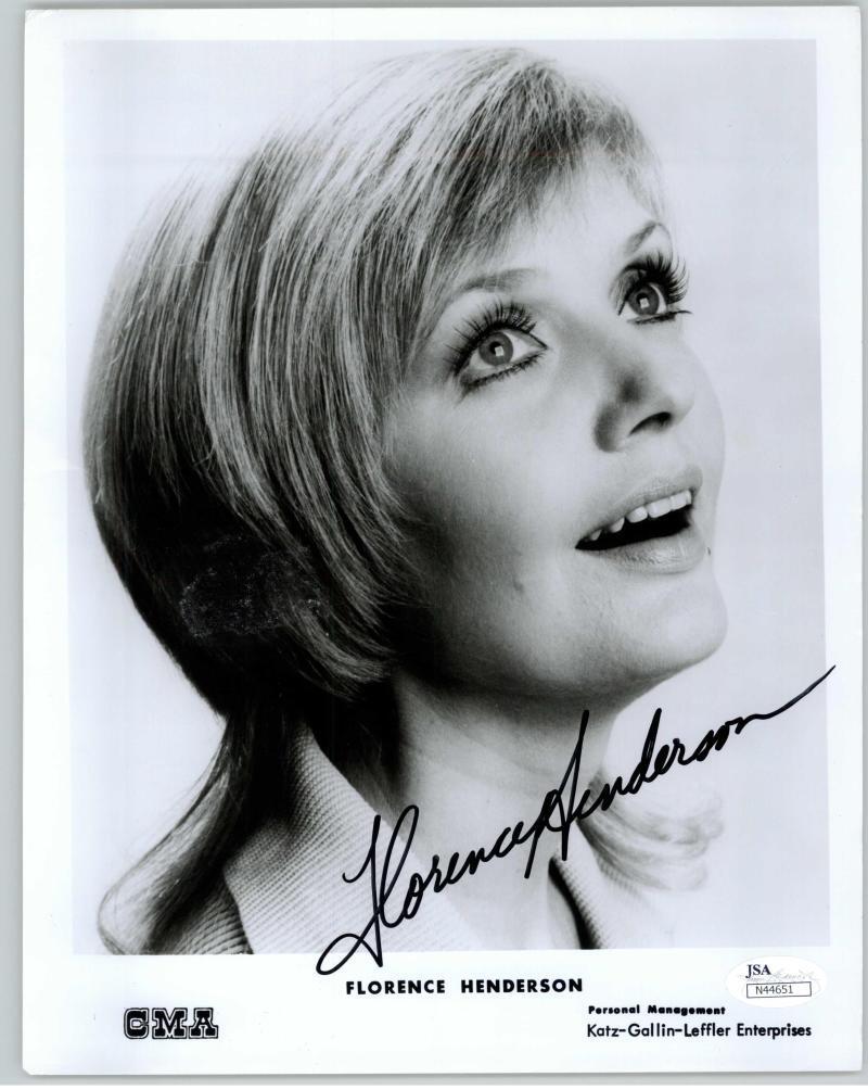 FLORENCE HENDERSON, THE BRADY BUNCH (DECEASED) SIGNED 8X10 JSA COA #N44651