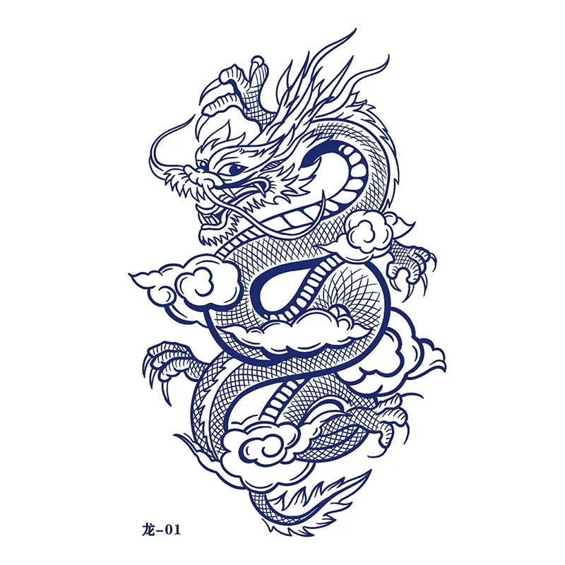 Dragon Juice Ink Tatouage Semi Permanent Temporary Tattoo Stickers Waterproof Lasting Tatuajes Temporales Hombre Art Fake Tattoo