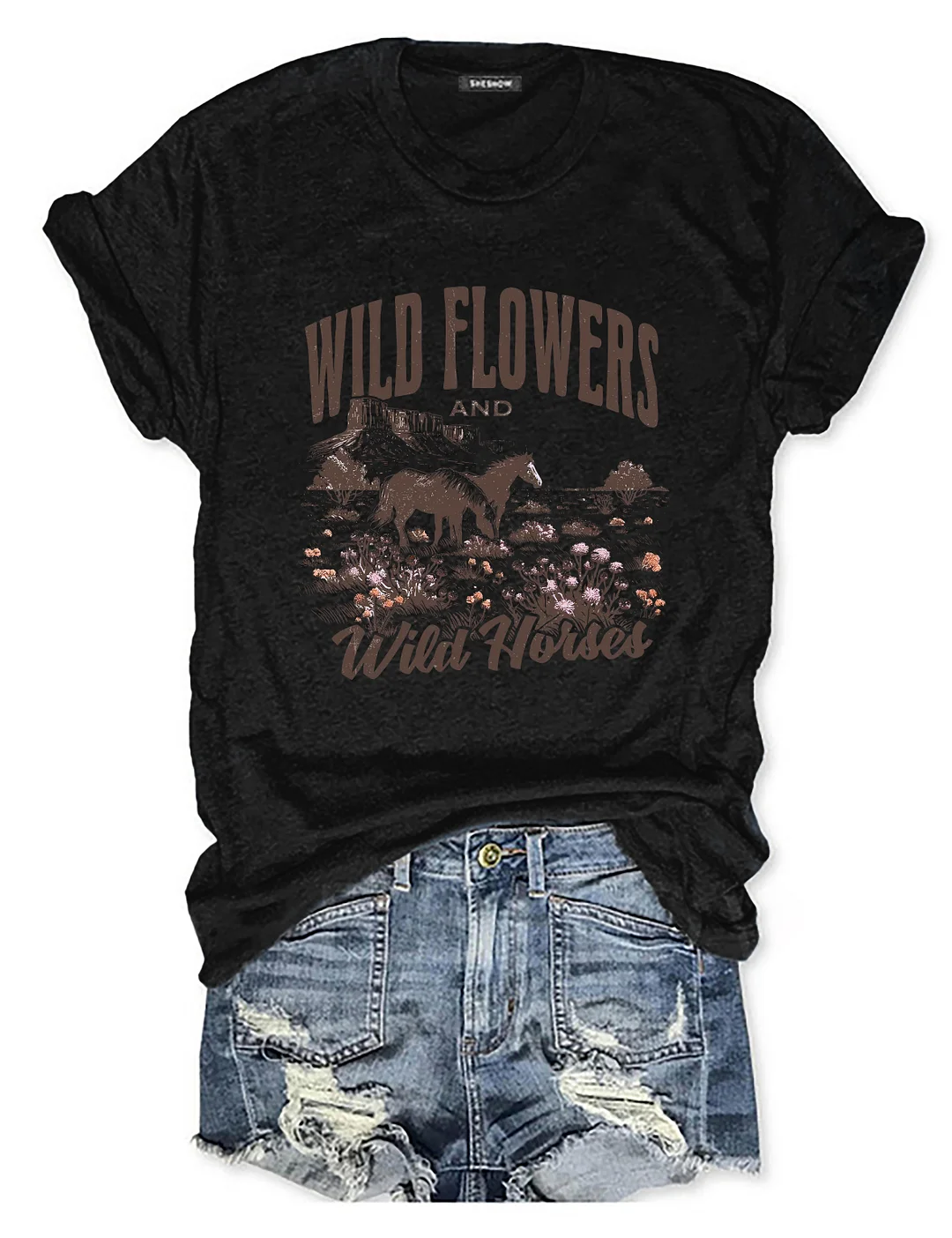 Wild Horses Wildflowers T-shirt
