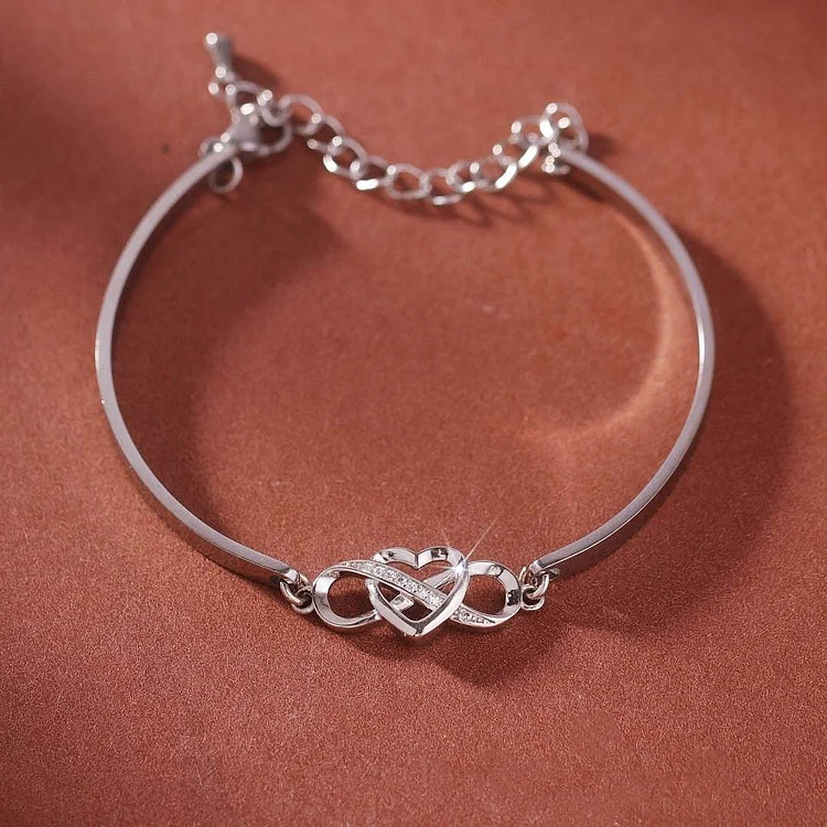 For Granddaughter - Always Keep Me In Your Heart, For You Are Always In Mine Infinity Heart Bracelets