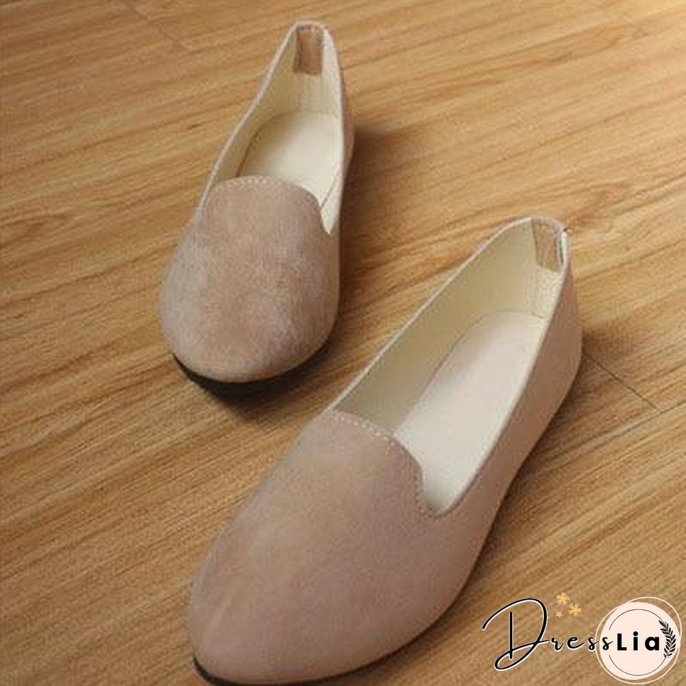 Plus Size Women Candy Color Loafers Flats Sweet Casual Shoes