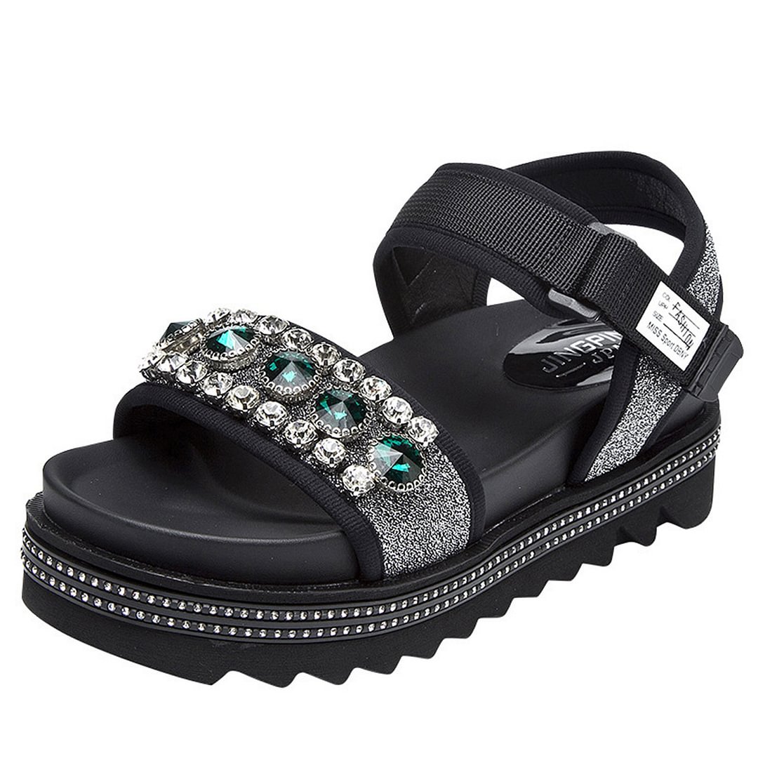 Letclo™ 2021 New Summer Fashion Thick-soled Increase Velcro Platform Sandals letclo Letclo