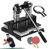 [US Local Warehouse] Table Tennis Racket Rubber Cutting Machine Precision Table Tennis Rubber Cutter Double Roller Bearing Design with 8mm Thickness Base Plate Effortless Edge Trimming Pasting for Ping Pong Bat
