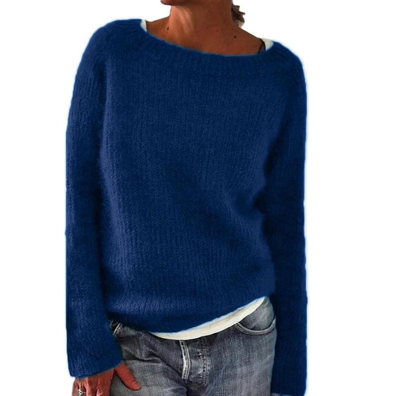 Uveng Solid Color Static Version Basic Style Sweaters