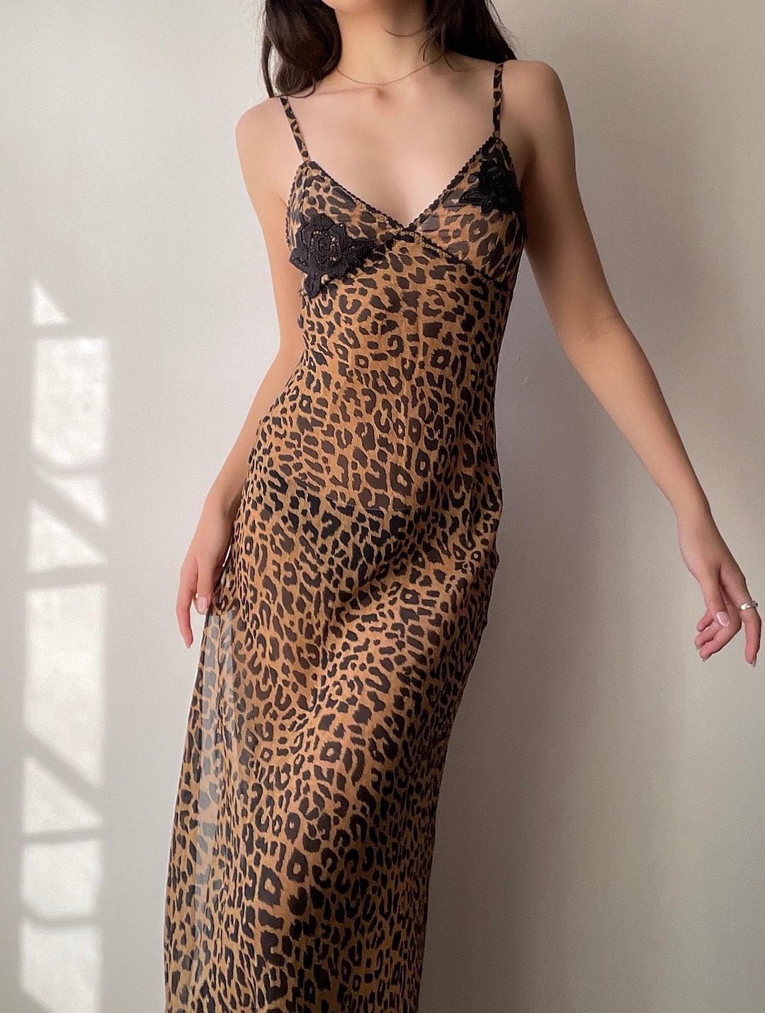 Silk Leopard Gown (XS/S)