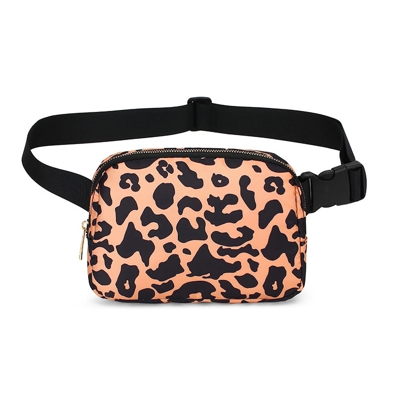 Unisex Basic Classic Style Solid Color Nylon Waist Bags