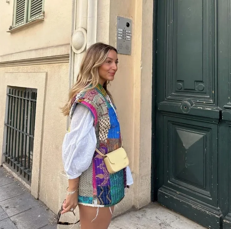 Nigikala Nigikala Women's Clothing Explosion Sleeveless Print Cotton Vest