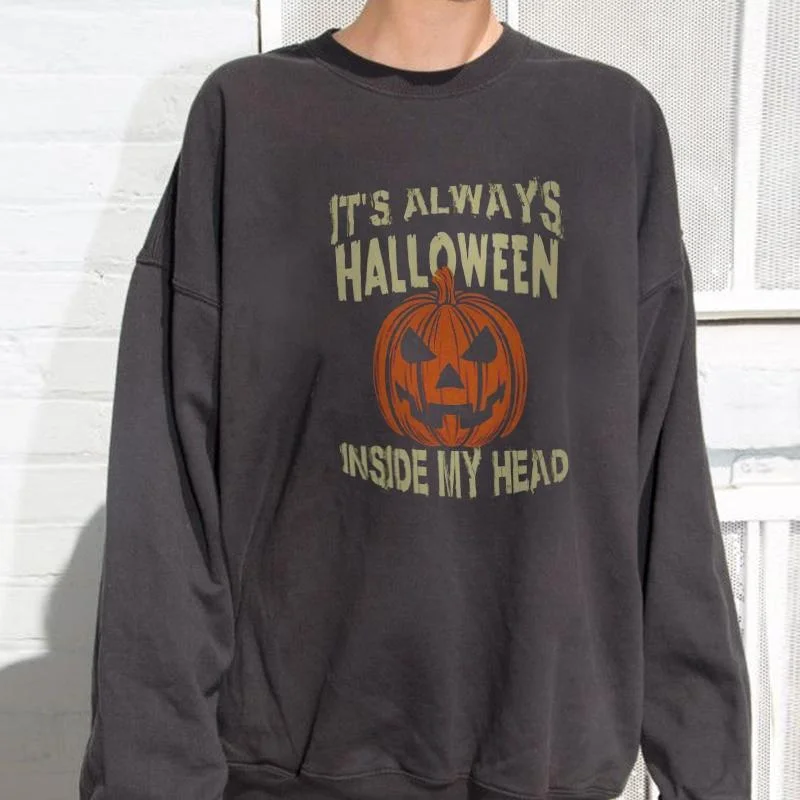 Carnival halloween pumpkin print designer sweatshirt