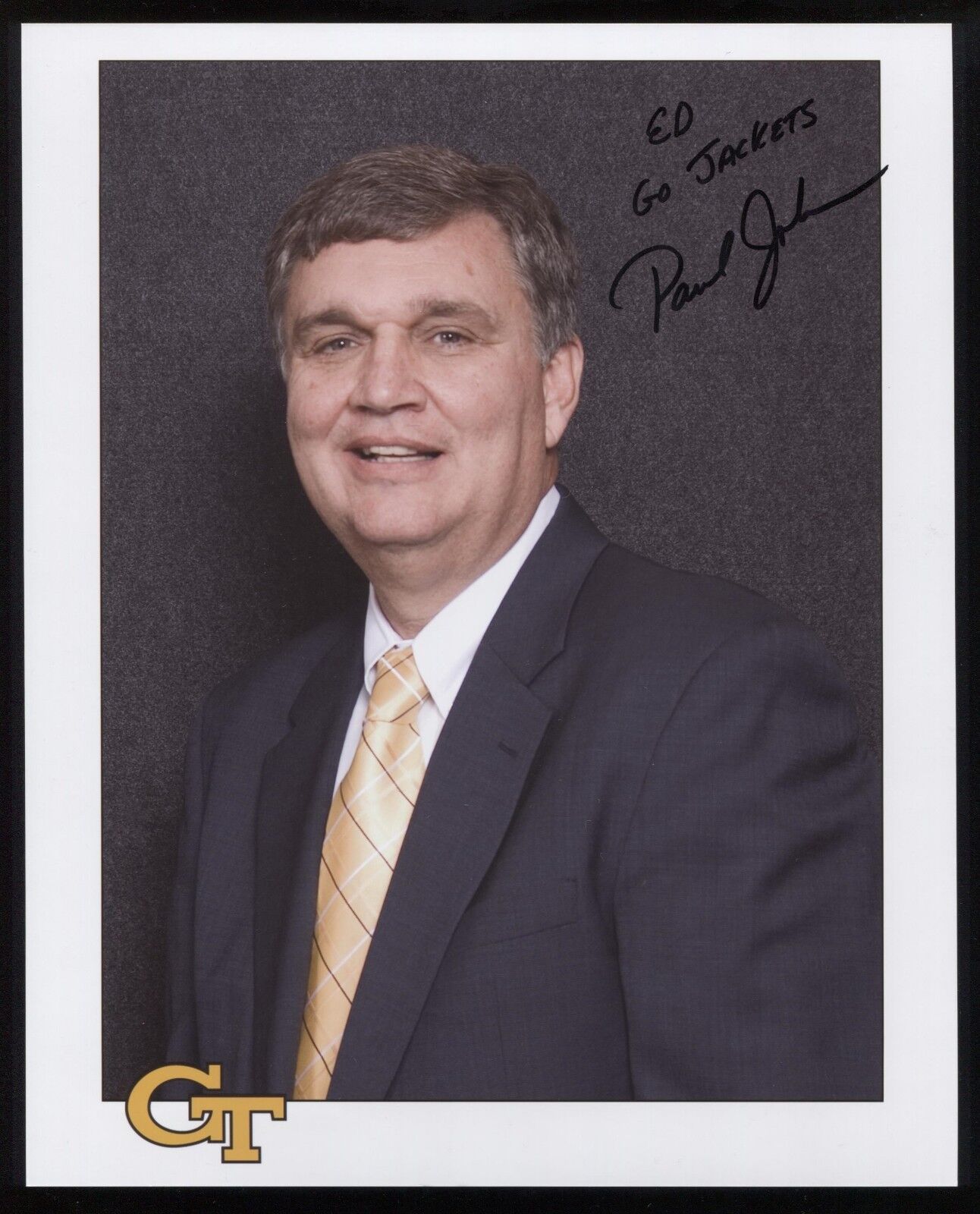 Paul Johnson Signed 8x10 Photo Poster painting College NCAA Basketball Coach Autographed