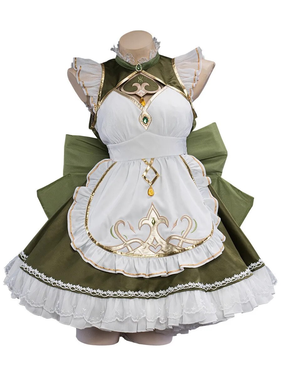 [Wetrose] In Stock Nahida Maid Cosplay Costumes Genshin Impact Dendro Archon God Lesser Load Kusanali Fanart Doujin Buer
