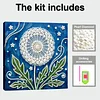 (25x25cm)DIY Dandelion Framed Handmade Pearl Painting Art Craft Kit Living Home Decor
