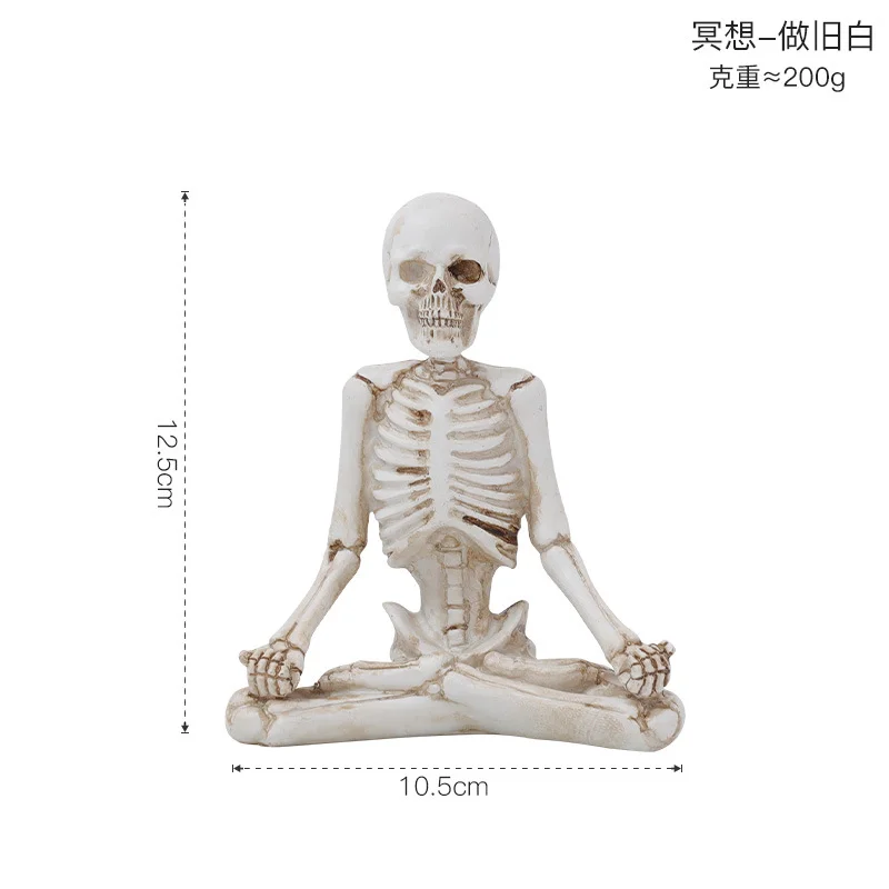 Skeleton Yoga Resin Ornaments Halloween Decoration