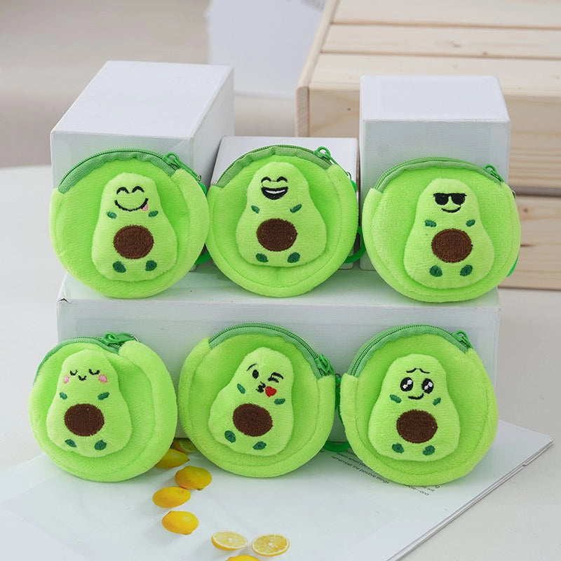 Avocado Shape Coin Purse New Arrival Fruit Schoolbag Lipstick Pack Cable Package Coin Pocket