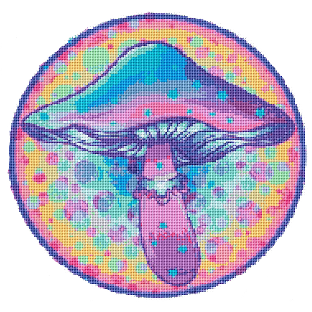 

Mushroom - 11CT Stamped Cross Stitch - 40*60CM (Big Size), 501 Original