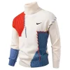 Unisex Casual Trendy Contrast Color Knitted Sweater