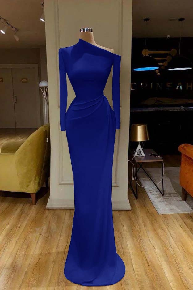 Daisda Mermaid Long Sleeves Prom Dress