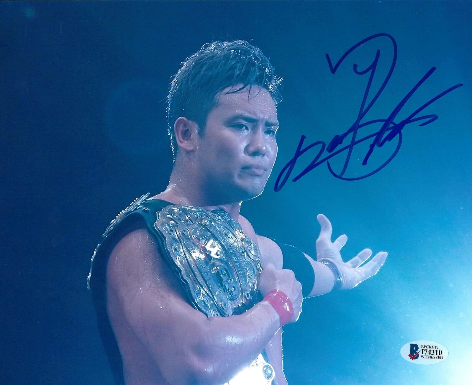 Kazuchika Okada Signed 8x10 Photo Poster painting BAS COA New Japan Pro Wrestling NJPW Autograph