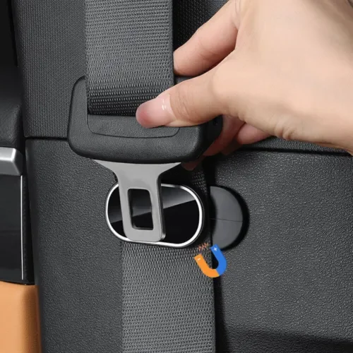 Dronehint Magnetic Car Interior Parts Seat Belt Buckle Fixed Limiter Stopper Holder Black (For: Mini) Parts