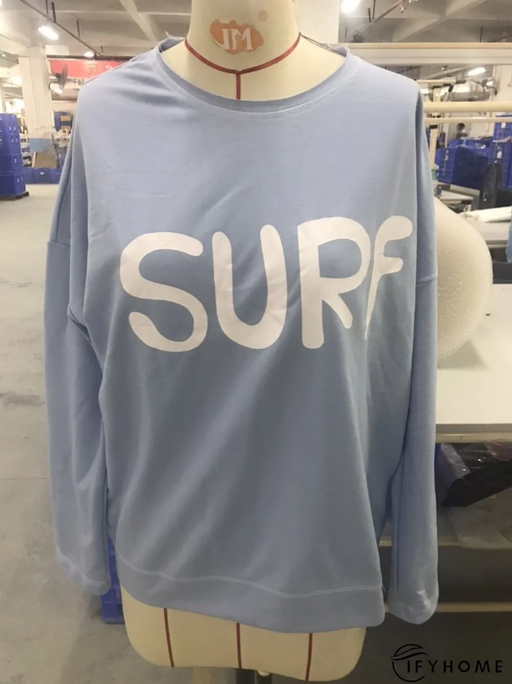 Casual Letter Long Sleeve Printed T-shirt | IFYHOME