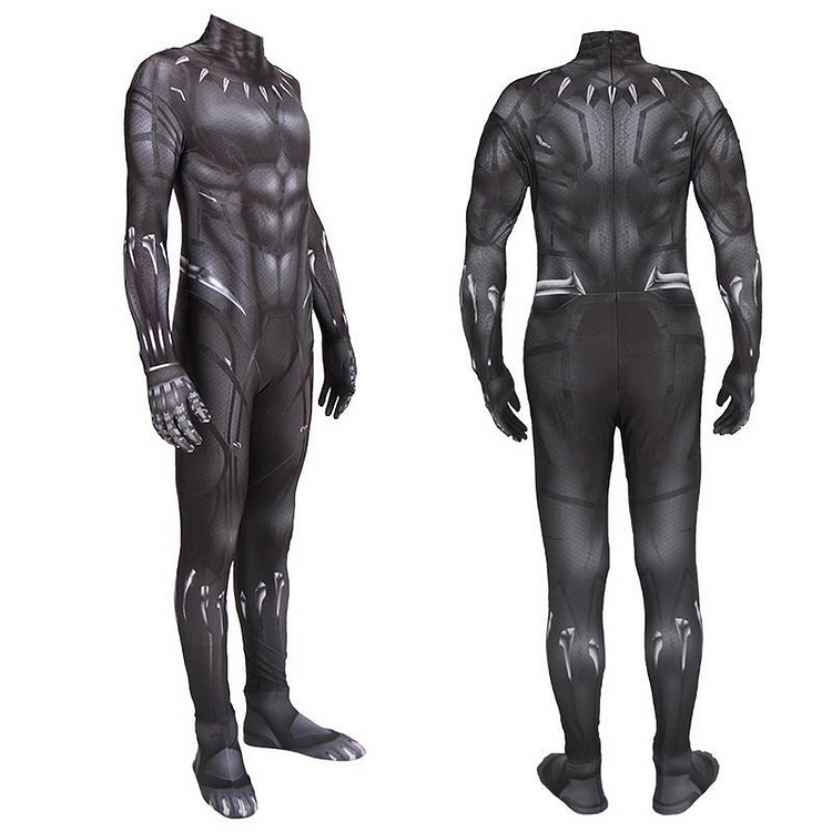 Mayoulove Black Panther Cosplay Costume Kids Adults Bodysuit Halloween Fancy Jumpsuits-Mayoulove