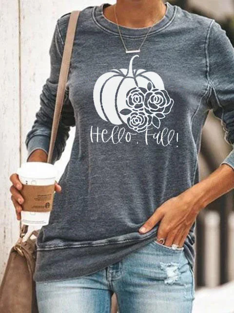 Hello Fall Pumpkin Sweatshirt