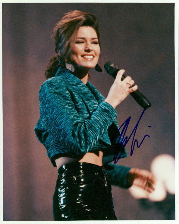 Shania Twain (RARE vintage) in-person signed 8x10 Photo Poster painting