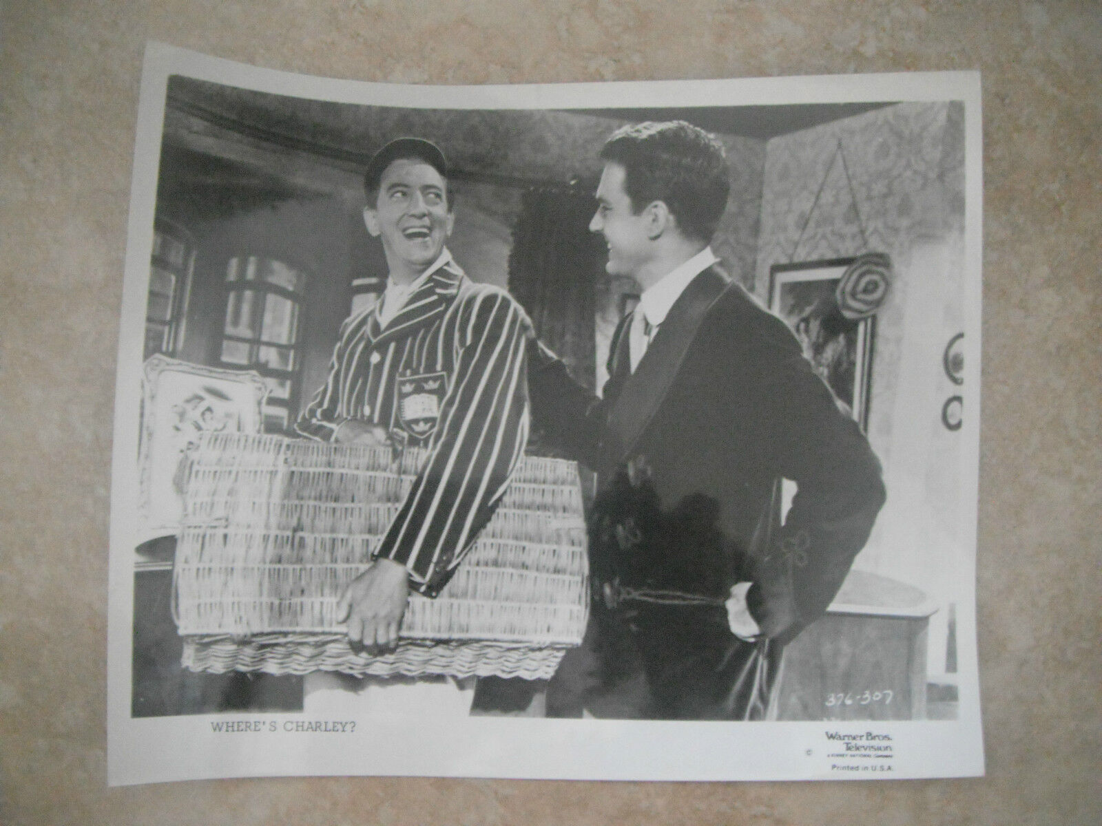 Ray Bolger Where's Charley? 1952 B&W 8x10 Promo Photo Poster painting Original