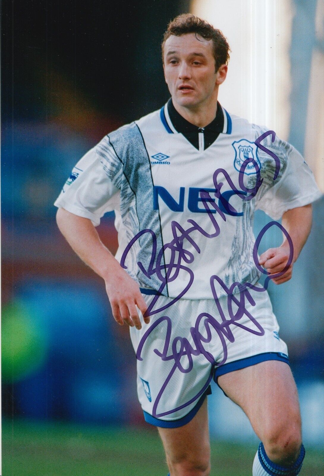 Barry Horne Hand Signed 12x8 Photo Poster painting Everton Football 2.