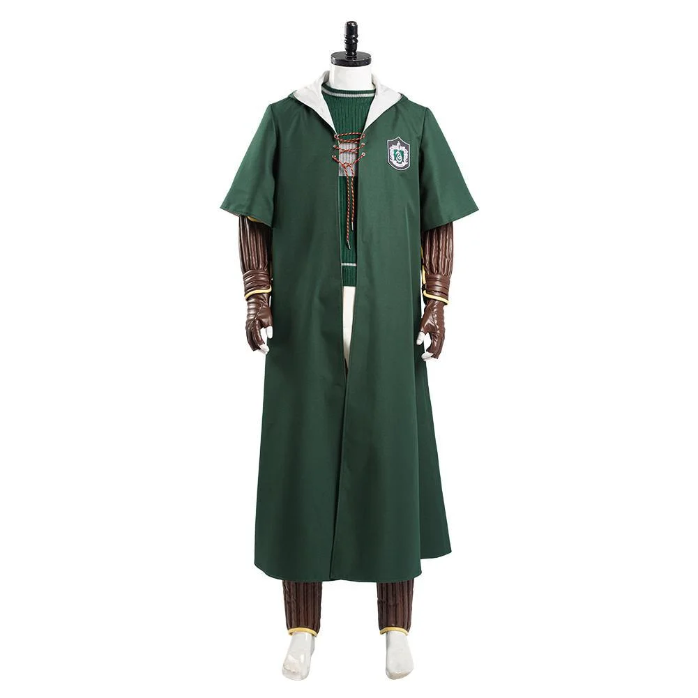 Harry Potter Slytherin Green Quidditch Magic Shool Uniform Outfits Halloween Carnival Suit Cosplay Costume