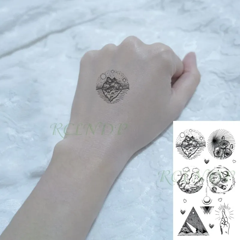 Waterproof Temporary Tattoo Sticker black machine gun tatto flash tatoo fake tattoos for men women