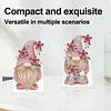 2 pi&egrave;ces bricolage en diamants d&eacute;corations de table sp&eacute;ciales r&eacute;utilisables en mosa&iuml;que de strass pour bricolage multi-usages en diamants d&rsquo;art, attrape-soleils, fleurs cadeaux pour les amateurs d&rsquo;artisanat (gnomes floraux roses)