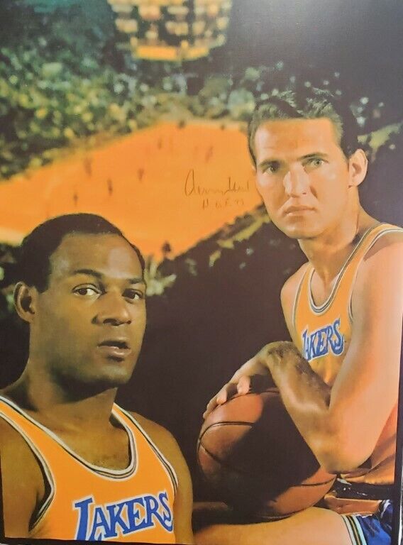 Jerry West Autograph 30x40 Canvas Los Angeles Lakers Auto is Fading W/ COA