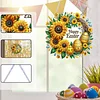 Diamond Painting Acrylic Single Side Drill Sunflower Pendant Charms Kits for Adults Home Window Decor