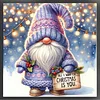 Winter Gnome - 11CT Stamped Cross Stitch - 40*40cm - Xmas