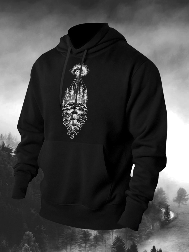 Pine Cone Outdoor Print Men's Hoodie