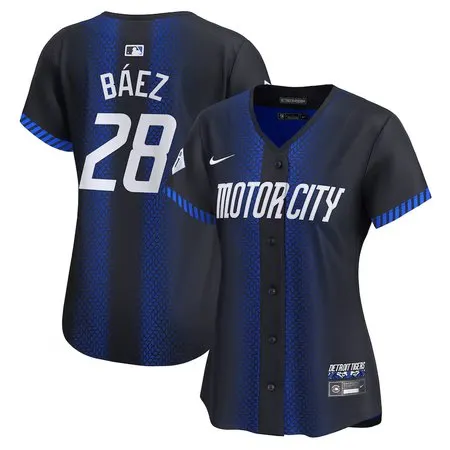 Women's Detroit Tigers #28 Javier Baez  Navy 2024 City Connect Limited Jersey