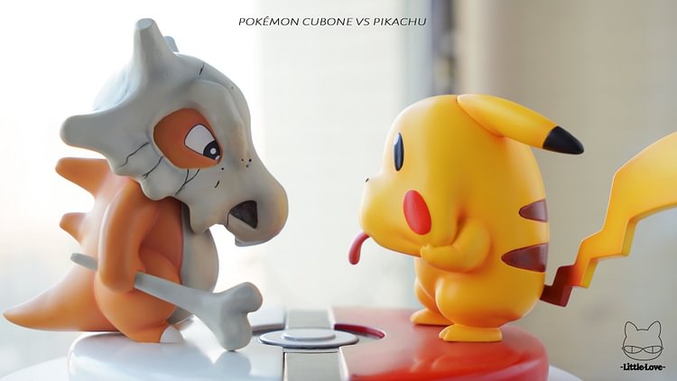 【Pre-order】Cubone vs Pikachu - Pokemon Resin Statue - Little Love Studios 