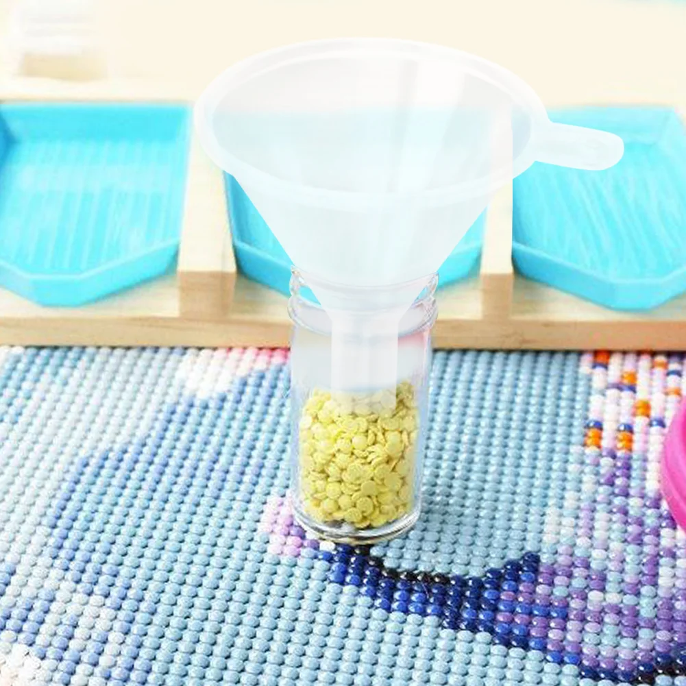 Portable Multifunction Funnel Embroidery Sewing Tools for Diamond Painting(Transparent)